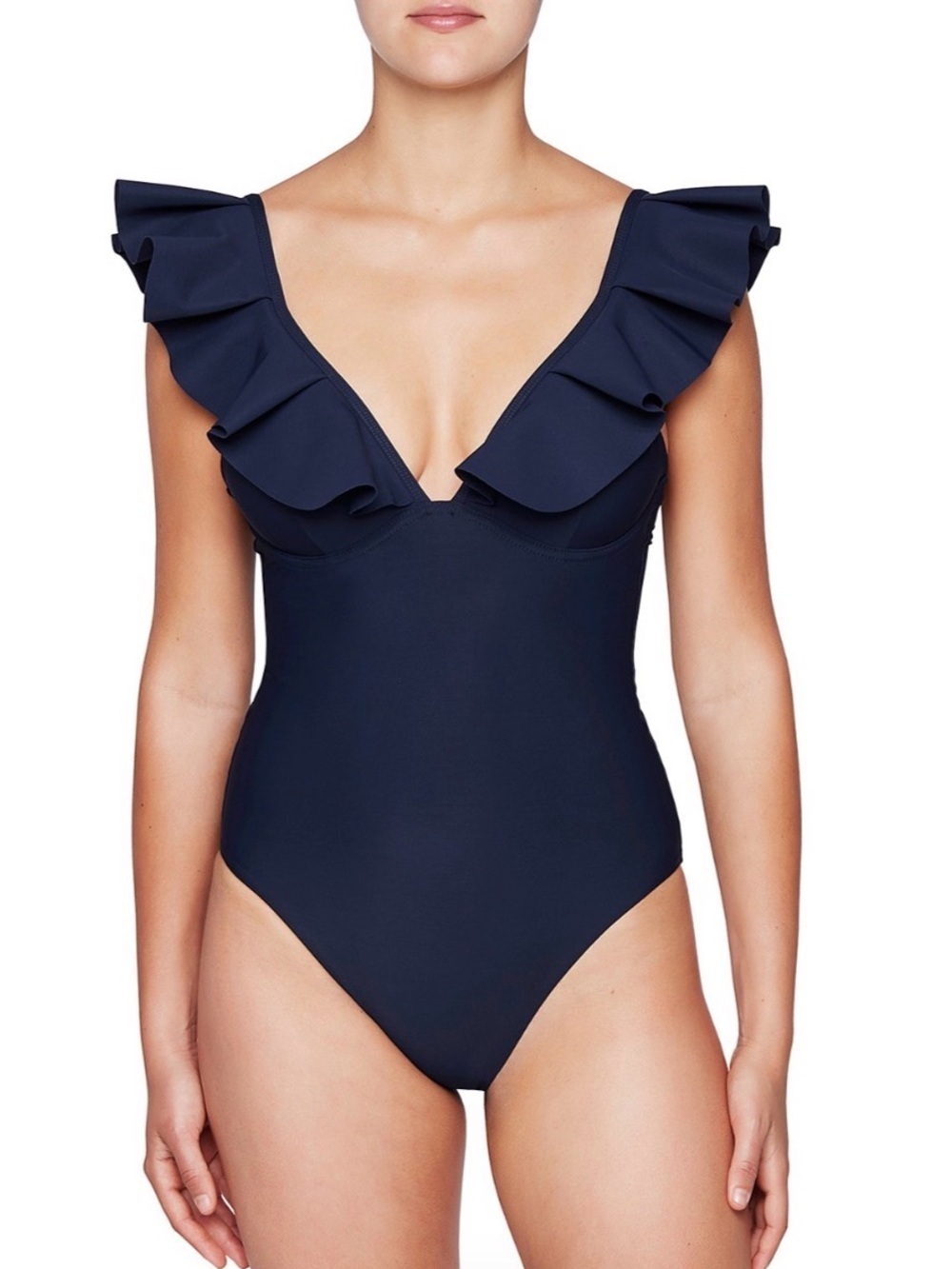 Bondi Born Gabriella Underwire Mal With Ruffle A-C Cup. Size 6